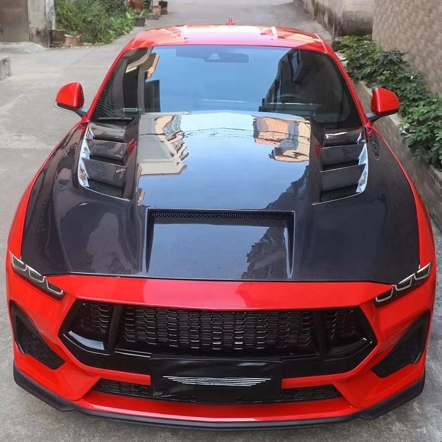 TF2 Style Carbon Fiber Bolt-On Bonnet & Hood with Bolts for  Dark Horse S650 New Body Kit
